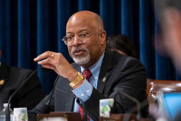 Rep. Glenn Ivey ( D- Md. ) speaks during a hearing on Biden- Mayorkas CBP's one mass- parole scheme in Washington on March 21, 2024. ( Madalina Vasiliu/The Epoch Times )