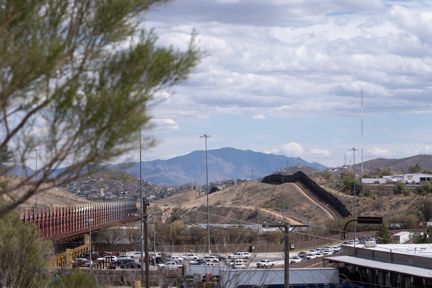 The boundary roof seperates Nogalez, Ariz., with Nogales, Sonora, Mexico.