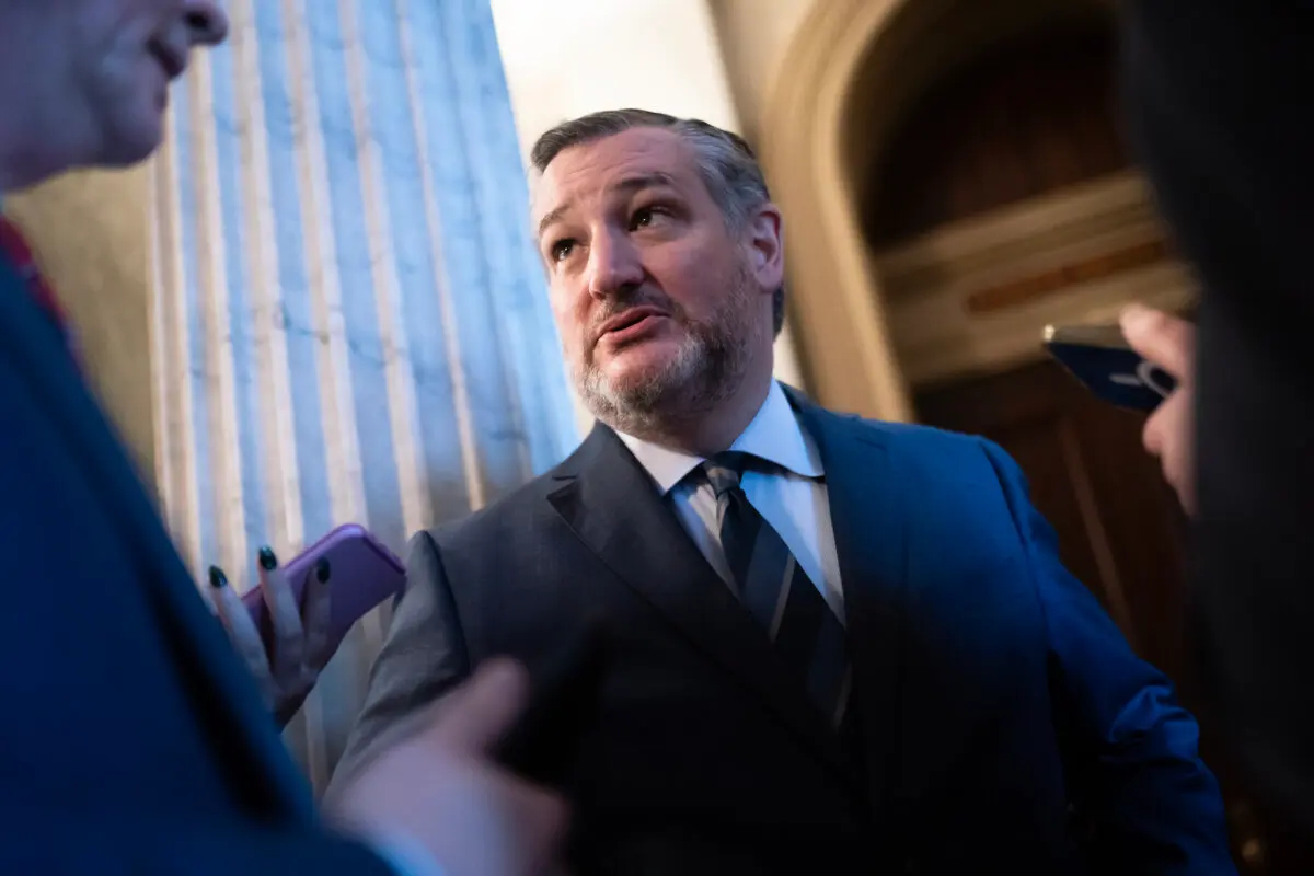 Sen. Ted Cruz ( R- Texas ) speaks with members of the internet in Washington on March 22, 2024. ( Nathan Howard/Getty Images )